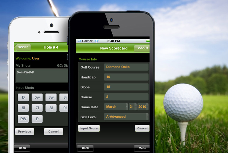 Mobile Golf Game ScoreCard  